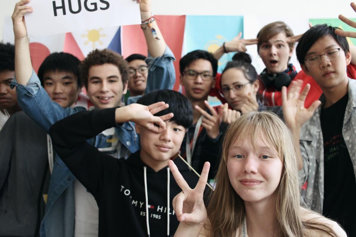 A group of summer camp participants