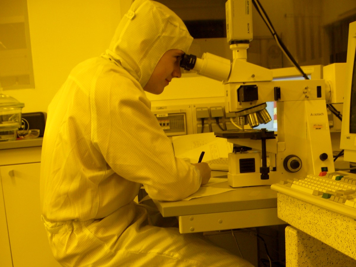 Student in a lab