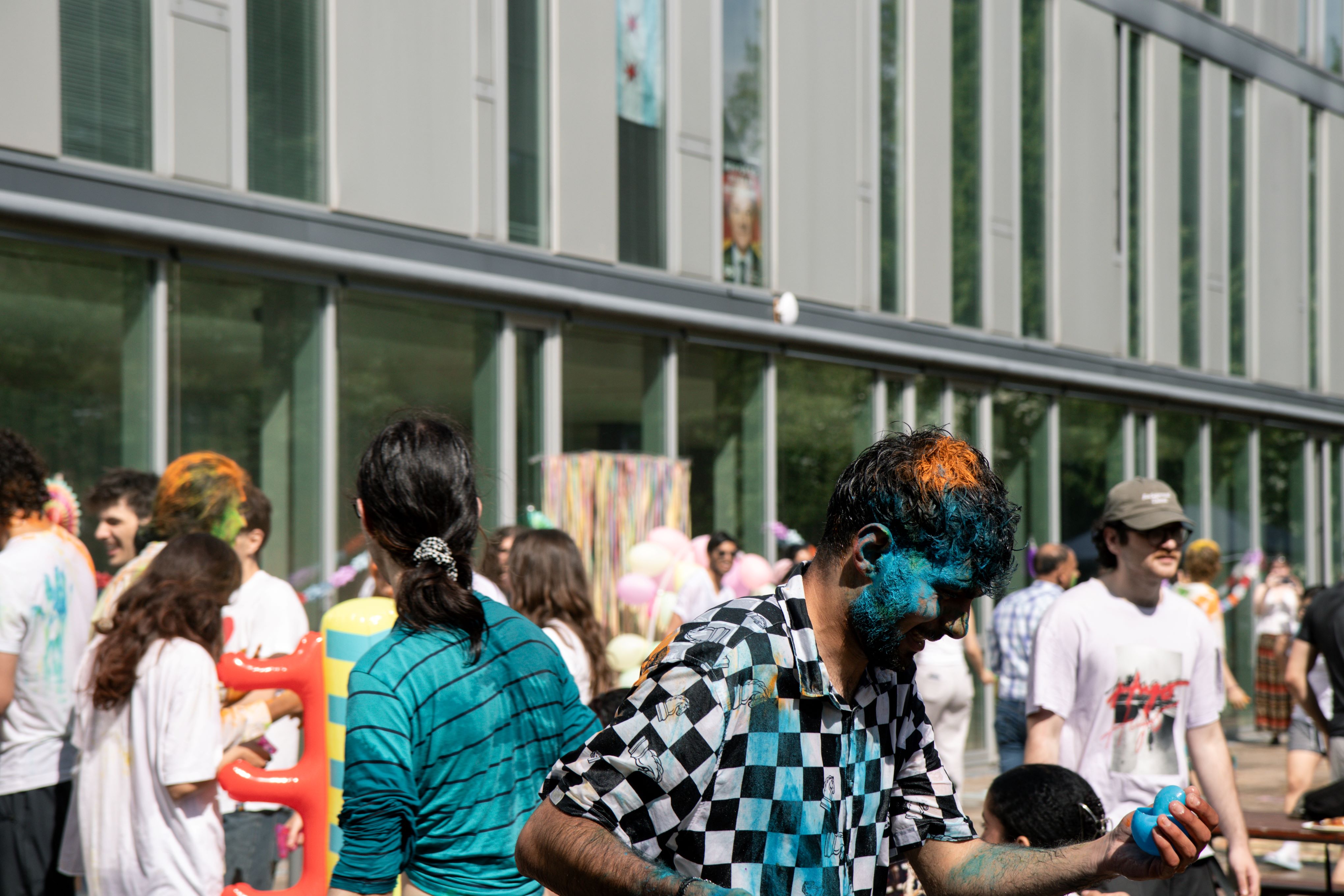 Students at the Holi Hai Event at Constructor University