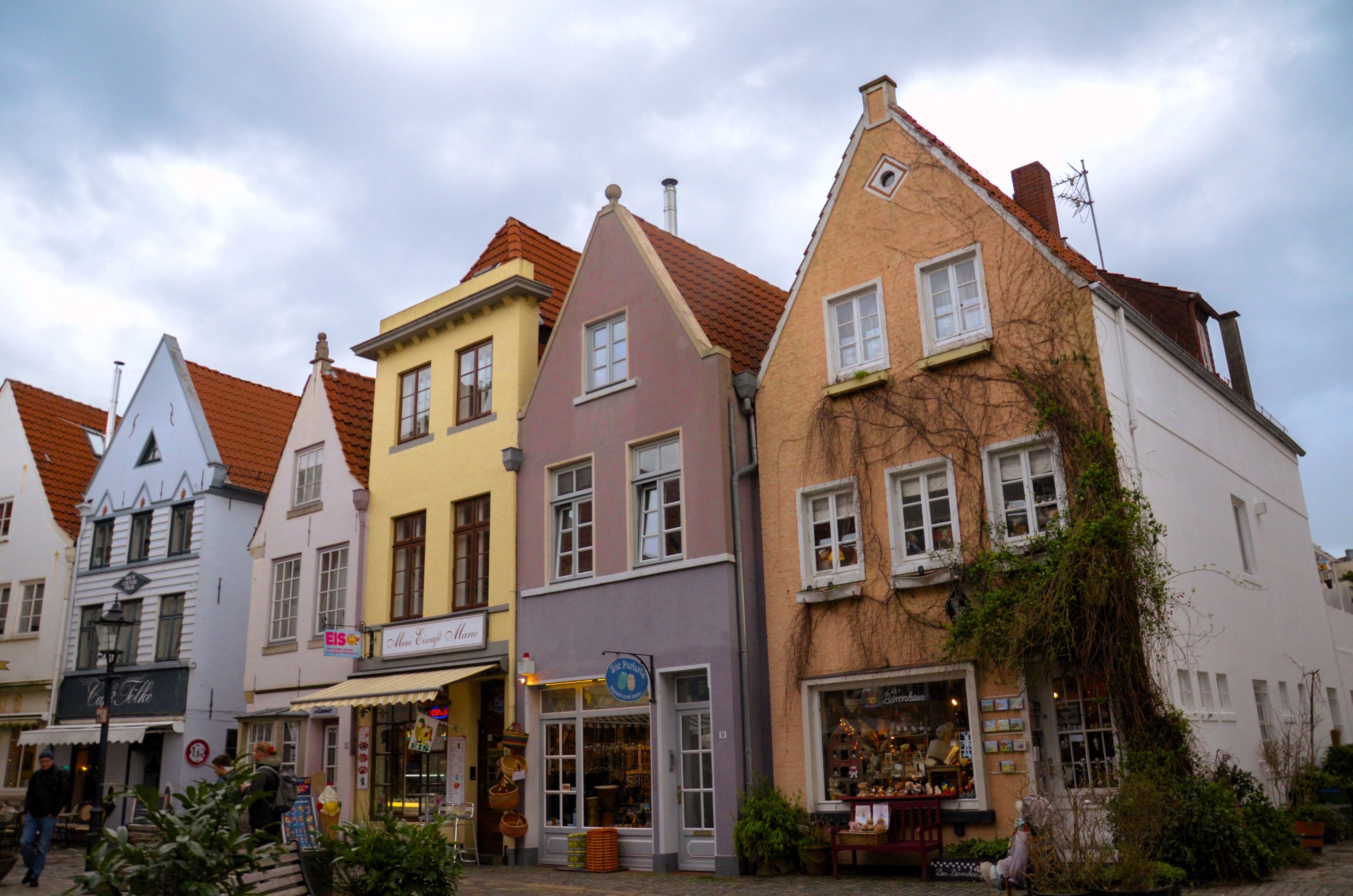 Colorful architecture in Bremen's Schnoor Quarter