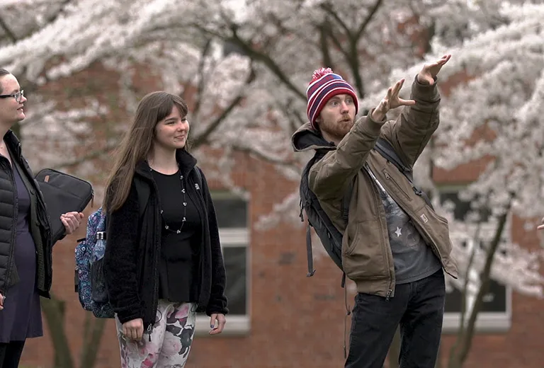 Students on campus