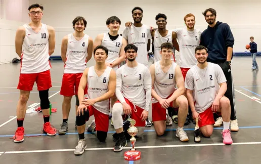 Das Team der Constructor University gewann den erstmals ausgerichteten UNI-BALL-CUP. (Quelle: Constructor University) 