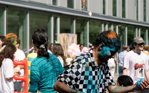 Students celebrating Holi Hai at Constructor University