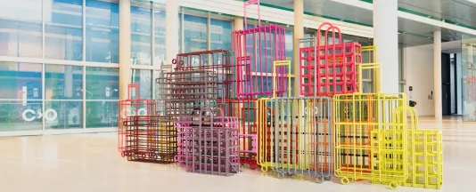 Exhibition “Suitcases” by artist and anti-war activist Konstantin Benkovich in IRC building at Constructor University