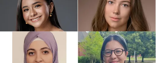 A quartet of scholarship winners: Top row: Cecilia Castillo Guzman and Lukrecija Birskyte, bottom row: Maria Al Beyrouti Azra Omur