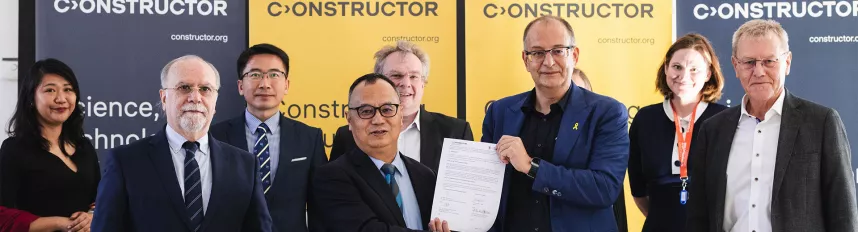 Representatives from Constructor University and University of Macau gathered in Bremen at Constructor University to sign an MoU for future cooperation. (Source: Constructor University)