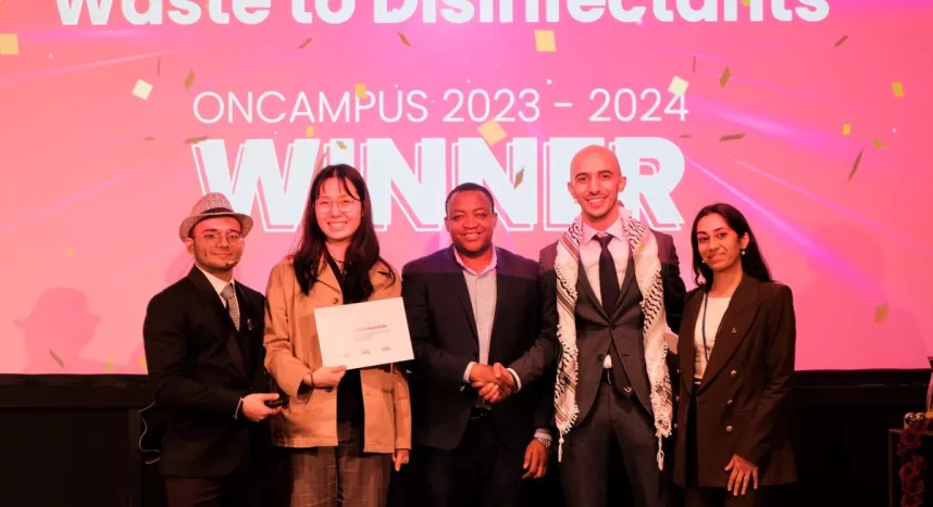 Startup “Waste to Disinfectant” represents Constructor University at the prestigious Hult Prize Challenge image