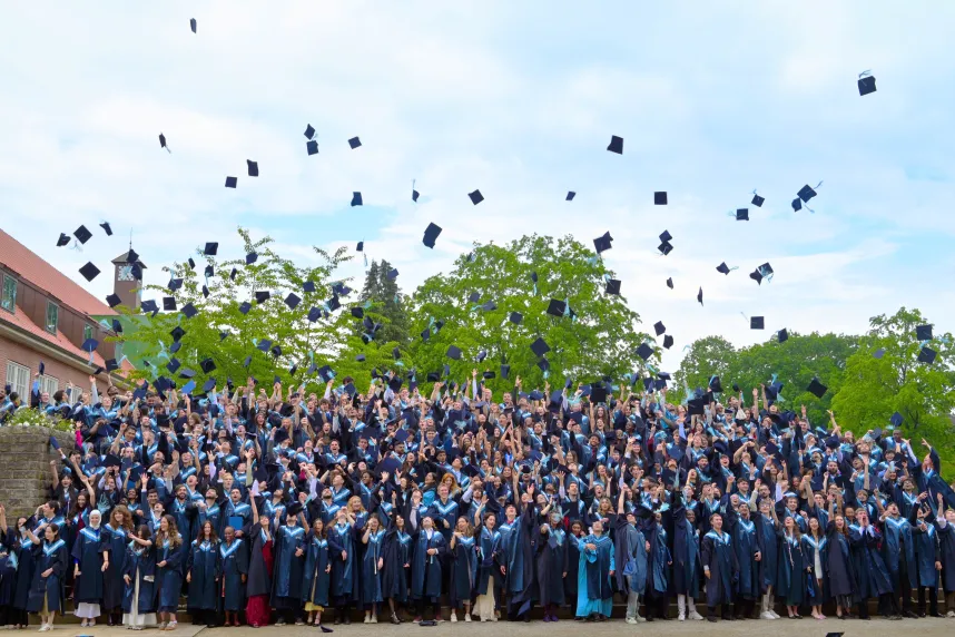 Constructor University's Class of 2026 capped off their graduation ceremony with the traditional hat toss.