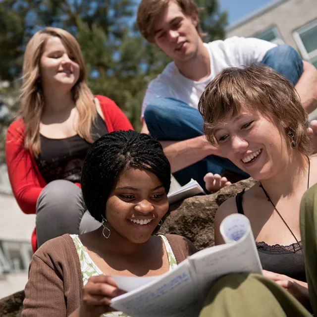 studying outdoors